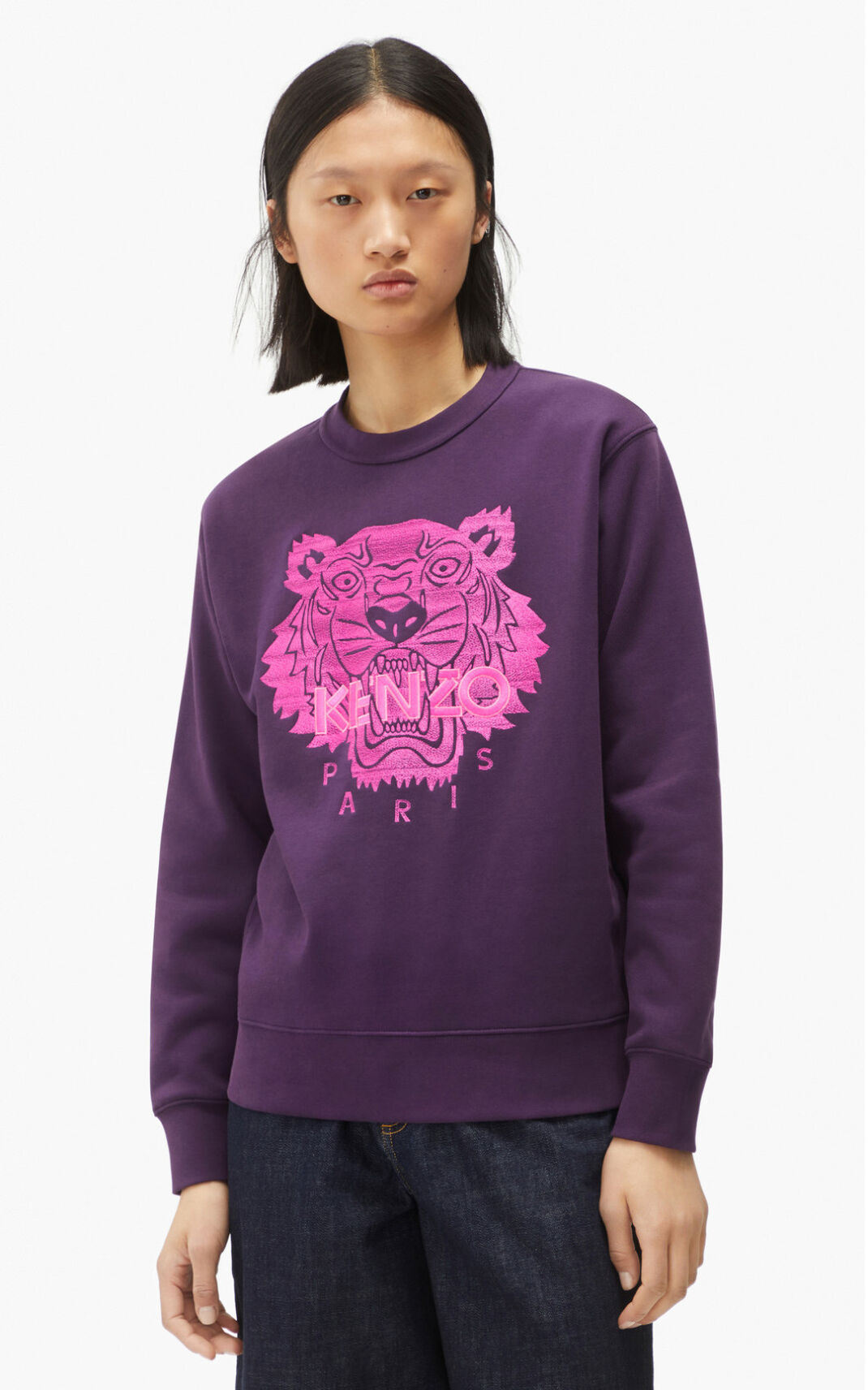 Kenzo Tiger Sweatshirt Dame - Lilla DK-479546